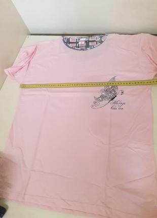 Летняя женская пижама футболка шорты турция большие размеры р. 50 - 583 фото