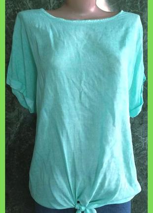 Блуза оверсайз зелена блуза тонка 100% віскоза р. m, s, італія