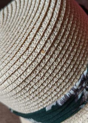 Шляпа шляпка шляпка соломенная с лентой панама4 фото