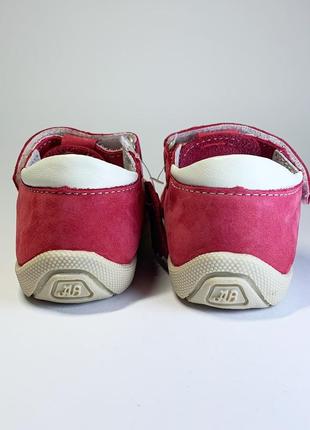 Літні сандалі для дівчинки малинові шкіряні 20 21 23 24 25 розмір 2518м берегиня4 фото