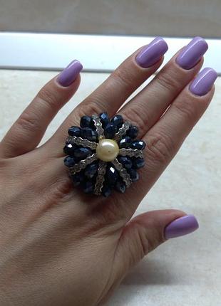 Кольцо камни стразы
