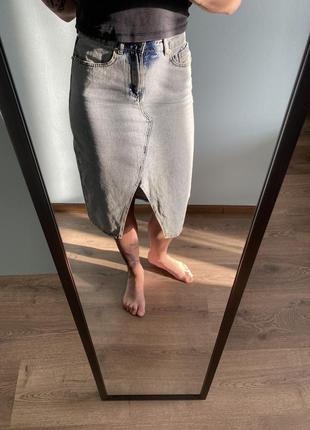 Трендовая джинсовая юбка4 фото
