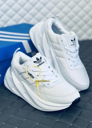 Adidas sharks all white кроссовки женские подростковые адидас шаркс белые7 фото