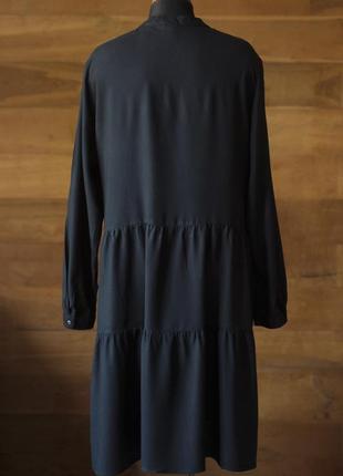 Черное батальное платье миди женское vero moda, размер xl5 фото