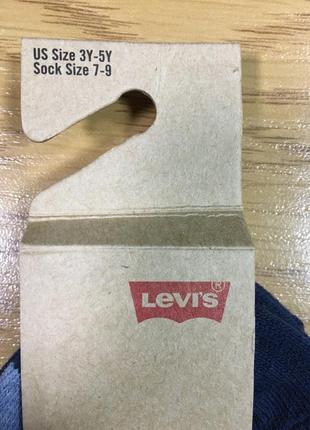 Шкарпетки ( 2 пари ) levi’s, 3y-5y ( 33-37p.)3 фото