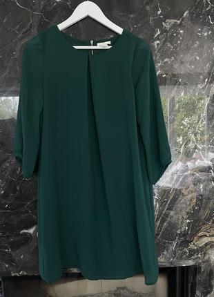 Шикарное изумрудное платье h&m