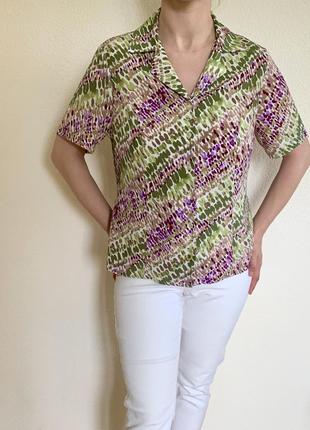 Яркая винтажная блуза