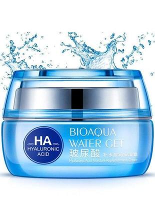 Увлажняющий крем для лица с гиалуроновой кислотой bioaqua hyaluronic acid water get, 50мл2 фото