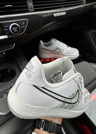 Чоловічі кросівки nike air force 1 x dior white grey5 фото