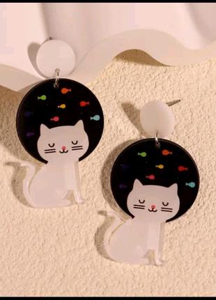 Милі сережки котики