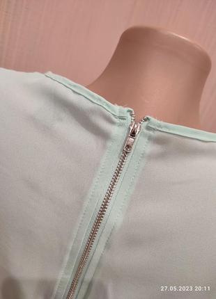 Блуза шифонова ніжно м'ятного кольору4 фото