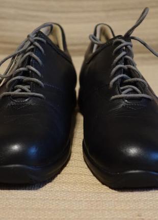 Легкие черные ортопедические фирменные кожаные туфли finn comfort германия 7.2 фото