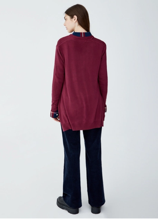 Кардиган pull&bear цвет бордовый м 6