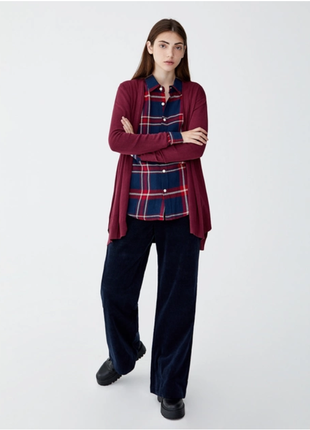Кардиган pull&bear цвет бордовый м 5
