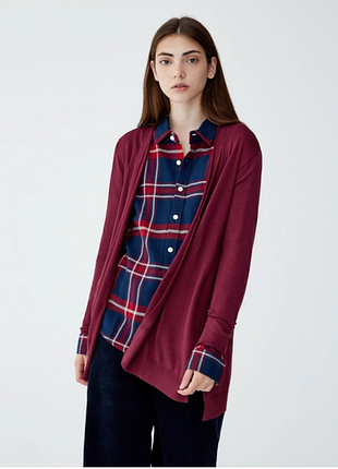 Кардиган pull&bear цвет бордовый м 2