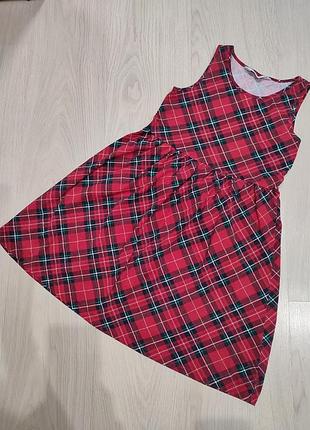 Платье-майка в клетку, h&amp;m, р. 134/140