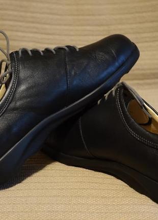Легкие черные ортопедические фирменные кожаные туфли finn comfort германия 7.6 фото