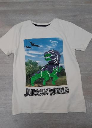 Футболка h&m на мальчика с пайетками