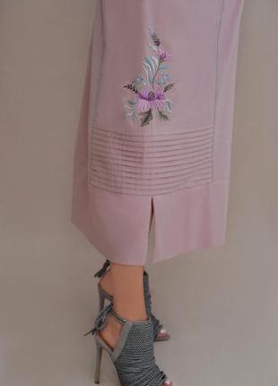 Комплект в стилі етно-шик з ручною вишивкою «хризантема»8 фото