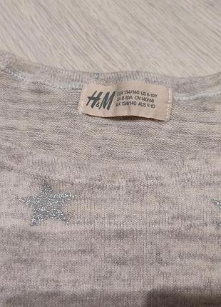 Кофта, реглан, звезды, h&amp;m, р. 134/140 4