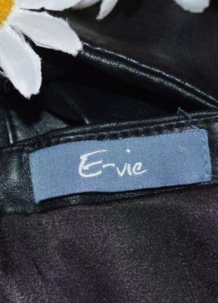 Брендовое черное кожаное мини платье e-vie4 фото