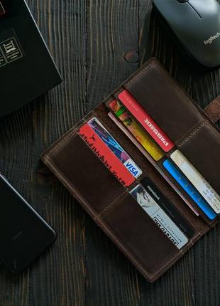 Кошелек картхолдер из натуральной кожи crazy horse "wa_007"