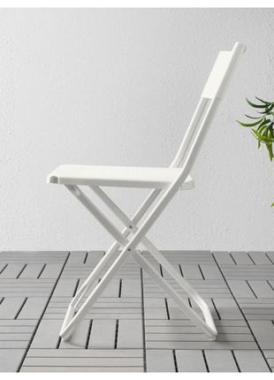 Ikea fejan (102.553.07) стул, сад, белый сложенный белый2 фото