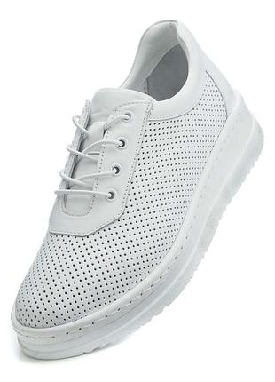 Шкіряні білі кеди перфорація жіночі дуже м'які та комфортні туреччина 36р