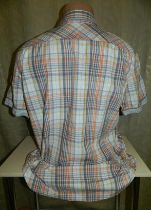 Рубашка мужская с коротким рукавом в клетку tom tailor размер 50-52.3 фото