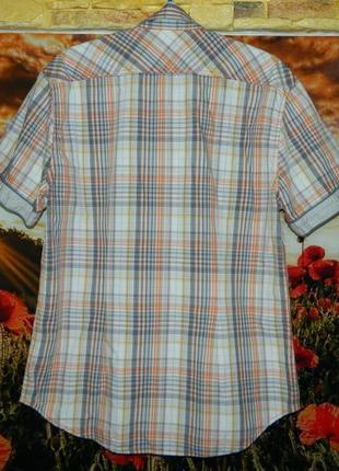 Рубашка мужская с коротким рукавом в клетку tom tailor размер 50-52.6 фото