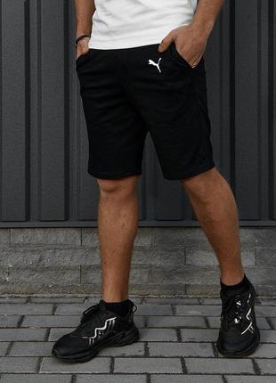 Модные трикотажные шорты для мужчин летние повседневные свободные  черные / шорты спортивные мужские3 фото