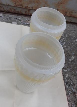 Плафоны для люстры ссср рето белые жёлтые люстра стеклянные советские5 фото