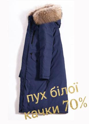 Snowimage зимний пуховик парка пуховое пальто с натуральным мехом энота