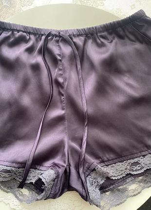 Пижамные атласные шортики, шортики для сна с кружкой