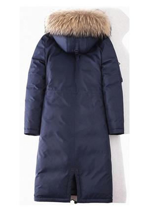 Snowimage зимний пуховик парка пуховое пальто с натуральным мехом энота4 фото