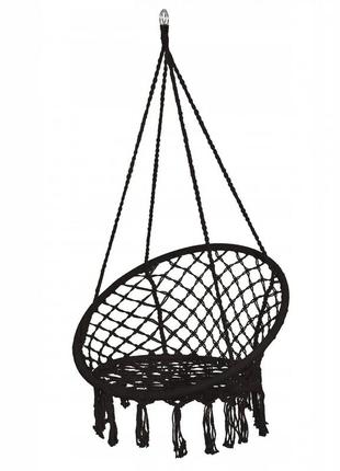 Подвесное кресло-качели (плетеное) springos spr0041 black