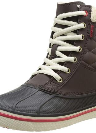 Зимние сапоги crocband crocs allcast waterproof duck - стелька 22,5 см