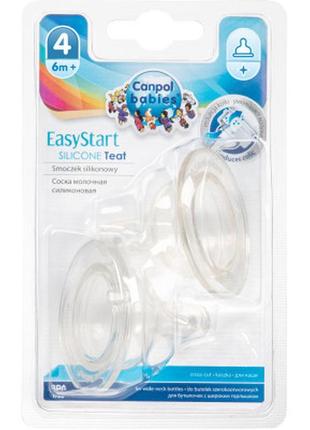 Соска canpol babies easystart каша для бутылочек с широким отверстием 2 шт. (21/733)2 фото