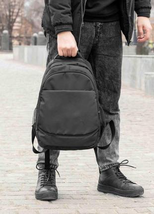 Спортивний міський рюкзак pm max чорний тканинний для повсякденного носіння молодіжний5 фото
