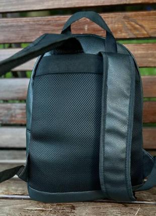 Чорний міський рюкзак ck з екошкіри. наплічник повсякденний унунісекс4 фото