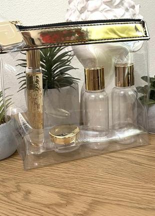 Оригінал набір lady million by paco rabanne for women edp travel spray + makeup pouch...