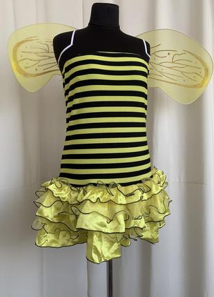 Пчела пчелка оса костюм с крыльями карнавальный 48-507 фото