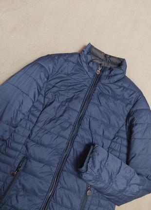 Демисезонная двусторонняя курточка синяя серая короткая стеганая курточка3 фото