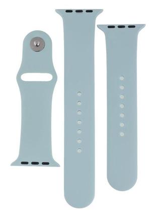 Ремешок для apple watch band silicone two-piece 42/44/45/49 mm цвет 62, granny grey4 фото