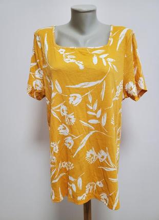 Красивая брендовая трикотажная коттоновая блузка большого размера2 фото