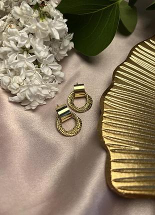 Сережки плетені стиль zara, прикраси для жінок , серьги , тренд бижутерия