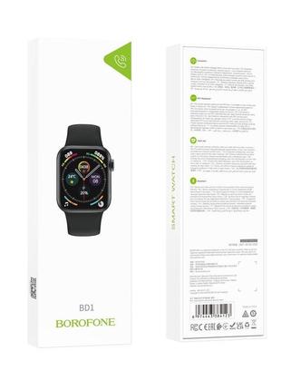 Умные смарт часы borofone bd1 цвет ярко-чёрный4 фото