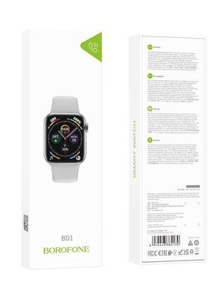 Умные смарт часы borofone bd1 цвет ярко-чёрный3 фото