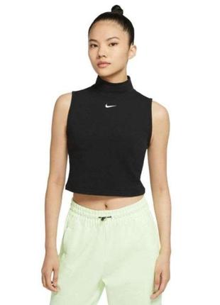 Nike sportswear wmns essentials mock top майка топ футболка гольф новая оригинал