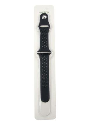 Ремешок для apple watch nike 42/44/45/49 mm цвет 32, графито-чёрный